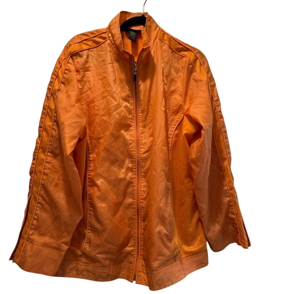 Windbreaker Vintage Vibrant Orange Jacket Avenue Women's size 18/20 90s